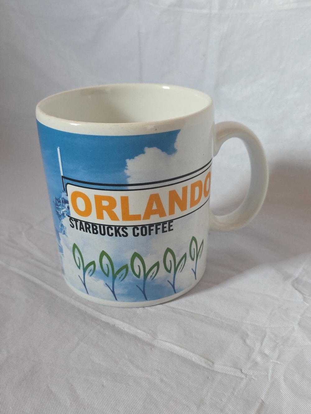 Starbucks VTG 1998 Orlando Coffee Mug Golf Space Shuttle Graphic